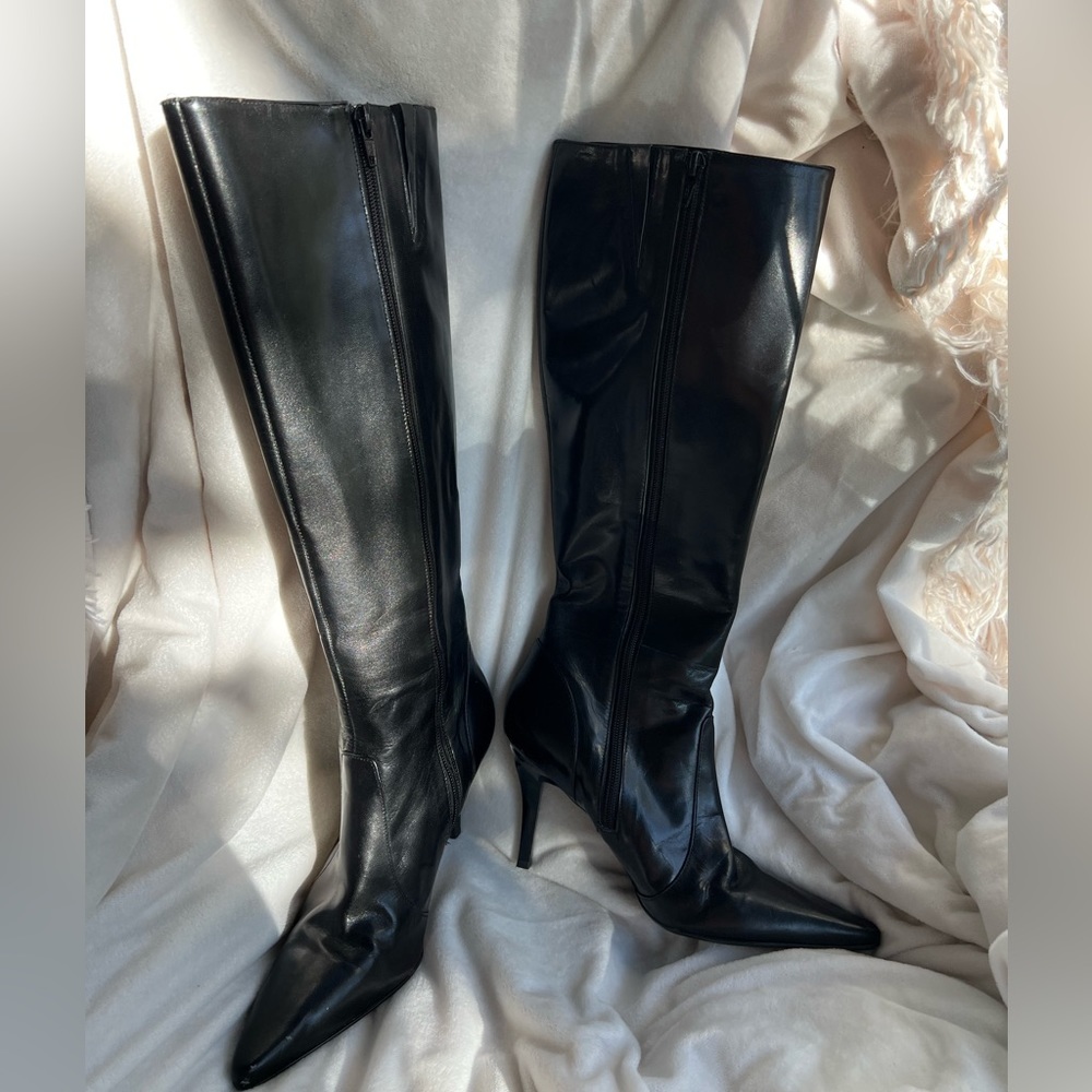 COPY - GIANNI BINNI black high heel boots